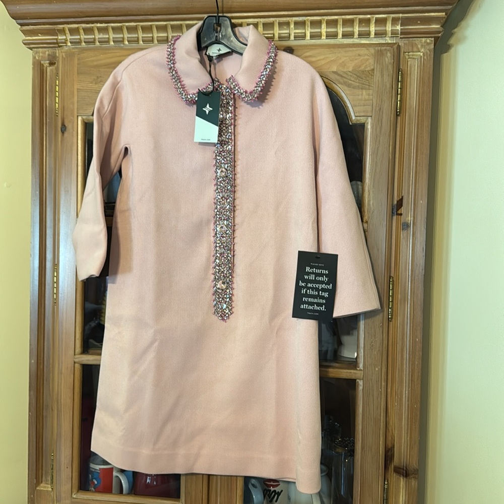 Powder Pink Embellished Nicola Dress - Picture 6 of 12